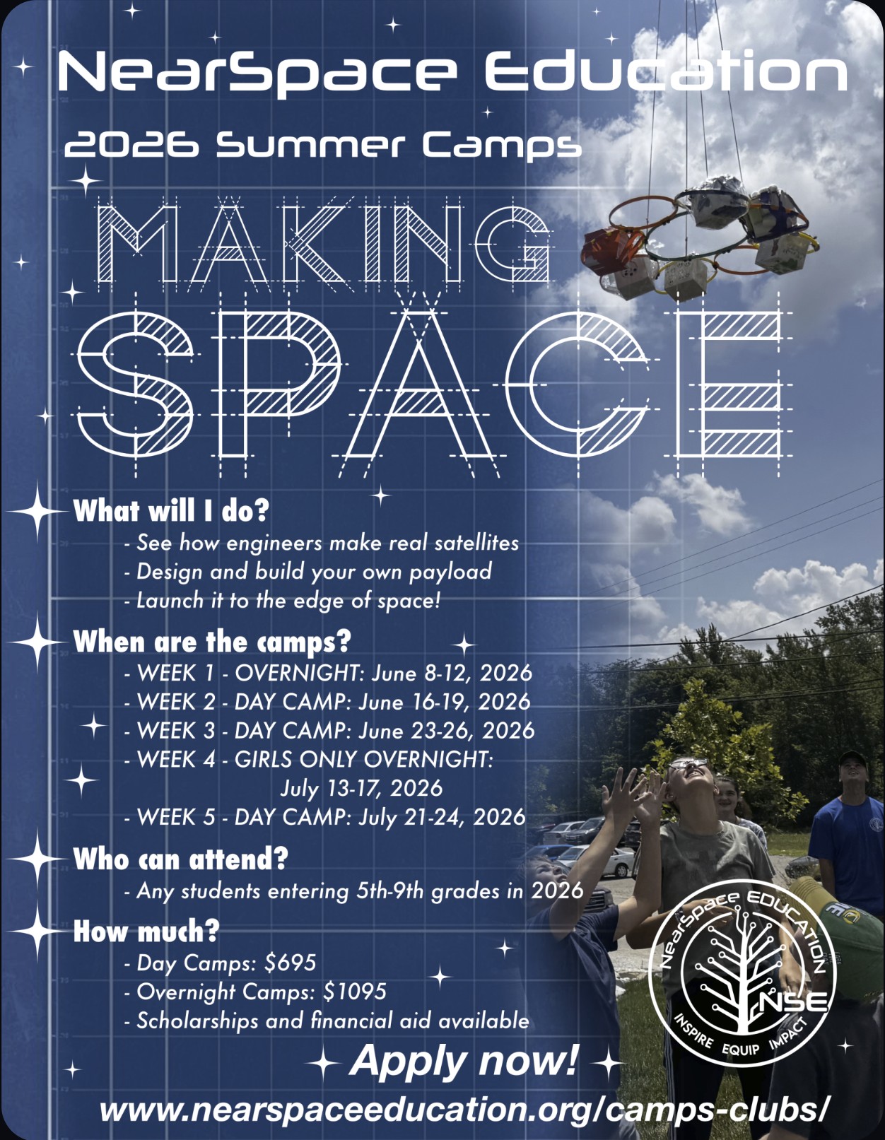 Making Space — NearSpace Education 2026 Summer Camps poster